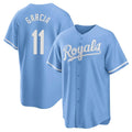 Kansas City Royals #11 Maikel Garcia Player Light Blue FEDASGOGE Home Game Stitched Jerseys