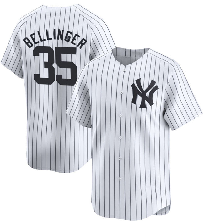 New York Yankees #35 Cody Bellinger White FEDASGOGE 2024 Home Limited With Name Stitched Jersey