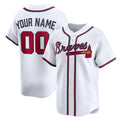 Custom Atlanta Braves White FEDASGOGE Home Limited Jersey