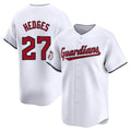 Cleveland Guardians #27 Austin Hedges Player White FEDASGOGE Limited Home Stitched Jerseys