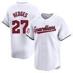 Cleveland Guardians #27 Austin Hedges Player White FEDASGOGE Limited Home Stitched Jerseys