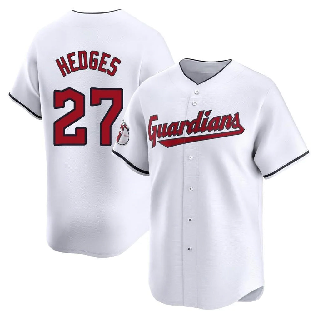 Cleveland Guardians #27 Austin Hedges Player White FEDASGOGE Limited Home Stitched Jerseys