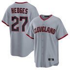 Cleveland Guardians #27 Austin Hedges Player Gray FEDASGOGE Home Game Stitched Jerseys