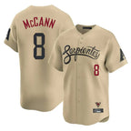 Arizona Diamondbacks #8 James McCann Player Tan FEDASGOGE City Connect Limited Home Game Stitched Jerseys