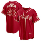 Texas Rangers #48 Jacob deGrom Red FEDASGOGE 2026 City Connect Stadium Jersey