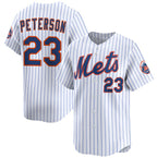 New York Mets #23 David Peterson White FEDASGOGE 2025 Home Limited Stitched Jersey