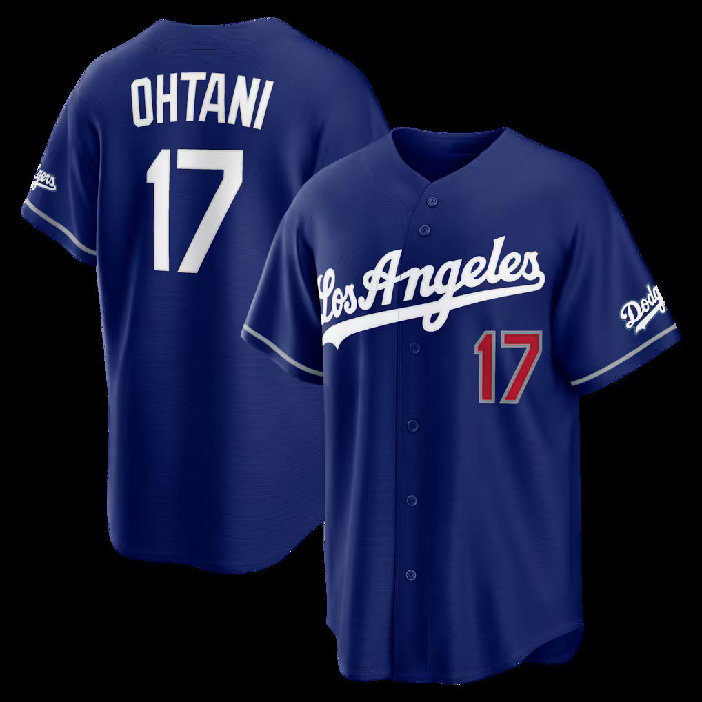 Los Angeles Dodgers #17 Shohei Ohtani Royal FEDASGOGE Alternate Stadium Jersey