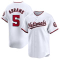 Washington Nationals #5 CJ Abrams White FEDASGOGE Home Limited Player Jersey