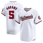 Washington Nationals #5 CJ Abrams White FEDASGOGE Home Limited Player Jersey