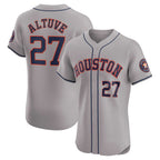 Houston Astros #27 Jose Altuve Gray FEDASGOGE Road Elite Player Jersey
