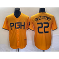 Pittsburgh Pirates #22 Andrew McCutchen Gold FEDASGOGE 2023 City Connect Stitched Jersey