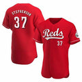 Cincinnati Reds #37 Tyler Stephenson Red FEDASGOGE Stitched Flex Base Jersey