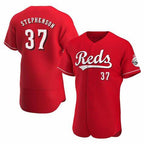 Cincinnati Reds #37 Tyler Stephenson Red FEDASGOGE Stitched Flex Base Jersey