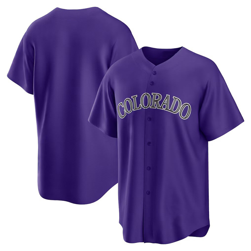 Colorado Rockies Purple FEDASGOGE Alternate Replica Team Jersey