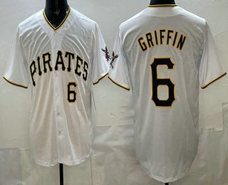 Pittsburgh Pirates #6 Konnor Griffin White FEDASGOGE Limited Jersey