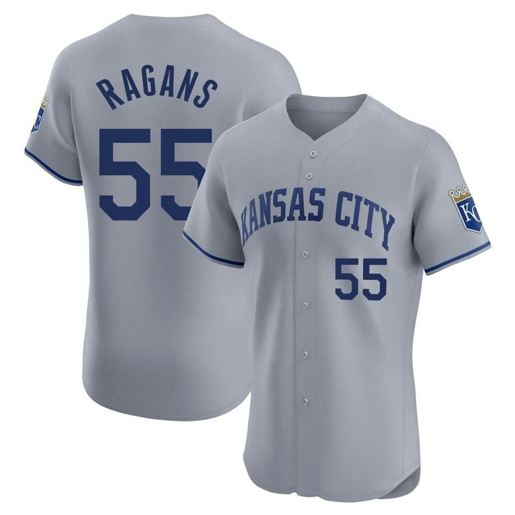 Kansas City Royals #55 Cole Ragans Player Gray FEDASGOGE Limited Elite Home Stitched Jerseys