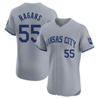 Kansas City Royals #55 Cole Ragans Player Gray FEDASGOGE Limited Elite Home Stitched Jerseys