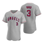 Los Angeles Angels #3 Waylor Ward Grey FEDASGOGE Flex Base Stitched Jersey