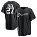 Atlanta Braves #27 Austin Riley Player Black FEDASGOGE Home Game Stitched Jerseys