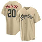 Arizona Diamondbacks #20 Luis Gonzalez Player Tan FEDASGOGE City Connect Home Game Stitched Jerseys