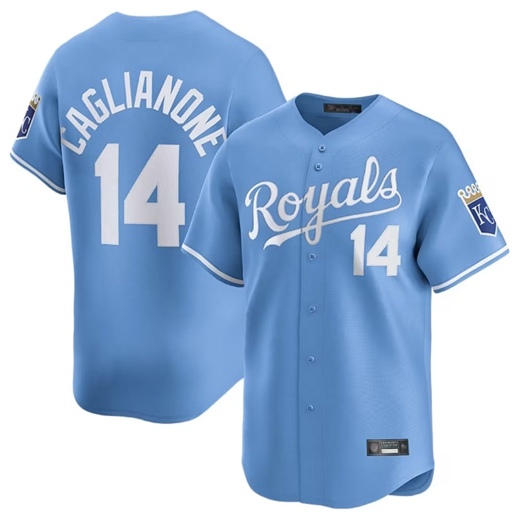 Kansas City Royals #14 Jac Caglianone Player Light Blue FEDASGOGE Alt Limited Home Stitched Jerseys