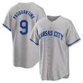 Kansas City Royals #9 Vinnie Pasquantino Player Gray FEDASGOGE Game Home Stitched Jerseys