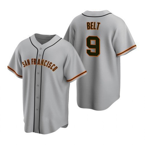 San Francisco Giants #9 Brandon Belt 2020 Grey FEDASGOGE Jersey