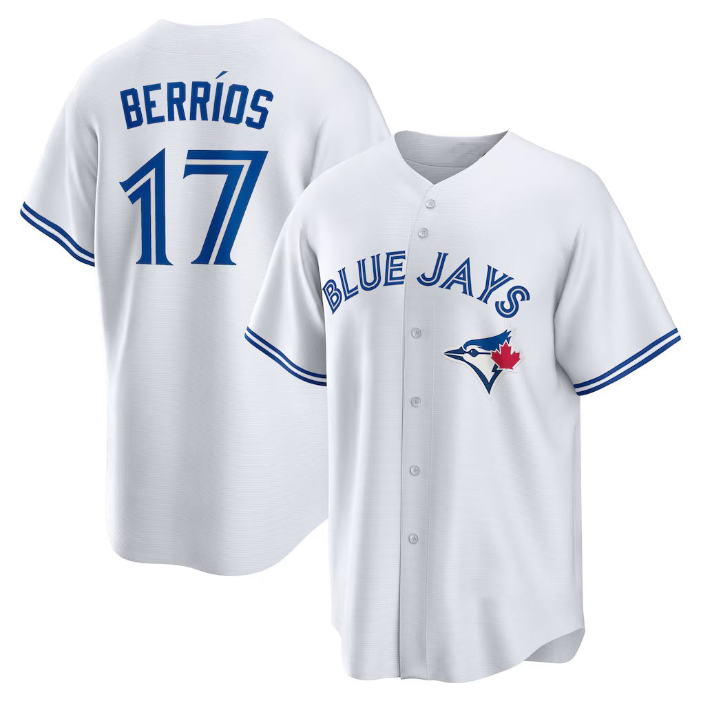 Toronto Blue Jays #17 Jose Berrios White FEDASGOGE Home Replica Jersey