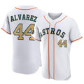 Houston Astros #44 Yordan Alvarez Player Gold FEDASGOGE Collection Limited Elite Home Stitched Jerseys