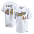 Los Angeles Dodgers #44 Andy Pages Player White Gold FEDASGOGE Collection Limited Home Stitched Jerseys