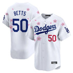 Los Angeles Dodgers #50 Mookie Betts Player White FEDASGOGE Tokyo Series Vapor Premier Limited Stitched Jerseys