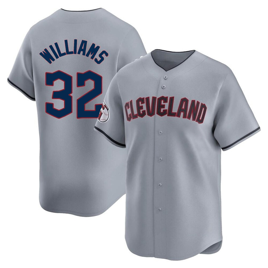 Cleveland Guardians #32 Gavin Williams Player Gray FEDASGOGE Road Limited Home Stitched Jerseys