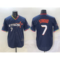 Houston Astros #7 C.J. Stroud Navy FEDASGOGE 2025 City Connect With Texas Patch Limited Stitched Jersey