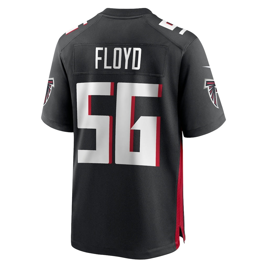 A.Falcons #56 Leonard Floyd Black FEDASGOGE Team Game Jersey