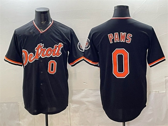 Detroit Tigers #0 Paws Black FEDASGOGE 2026 Alternate Vapor Premier Limited Stitched Jersey