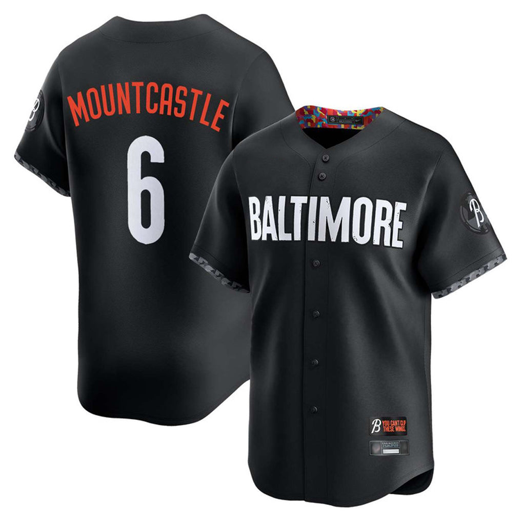 Baltimore Orioles #6 Ryan Mountcastle Player Black FEDASGOGE City Connect Limited Home Game Stitched Jerseys