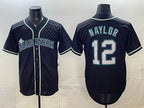 Seattle Mariners #12 Josh Naylor 2026 Fashion Replica Black FEDASGOGE Out Stitched Jersey