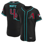 Arizona Diamondbacks #4 Ketel Marte Player Black FEDASGOGE Limited Elite Home Game Stitched Jerseys