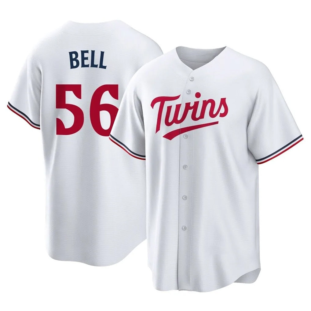 Minnesota Twins #56 Josh Bell Player White FEDASGOGEHome Game Stitched Jerseys