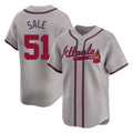 Atlanta Braves #51 Chris Sale Player Gray FEDASGOGE Limited Home Game Stitched Jerseys