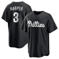 Philadelphia Phillies #3 Bryce Harper Black FEDASGOGE Lights Out Limited Stitched Jersey