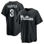 Philadelphia Phillies #3 Bryce Harper Black FEDASGOGE Lights Out Limited Stitched Jersey