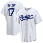 Los Angeles Dodgers #17 Shohei Ohtani White FEDASGOGE Home Replica Player Jersey