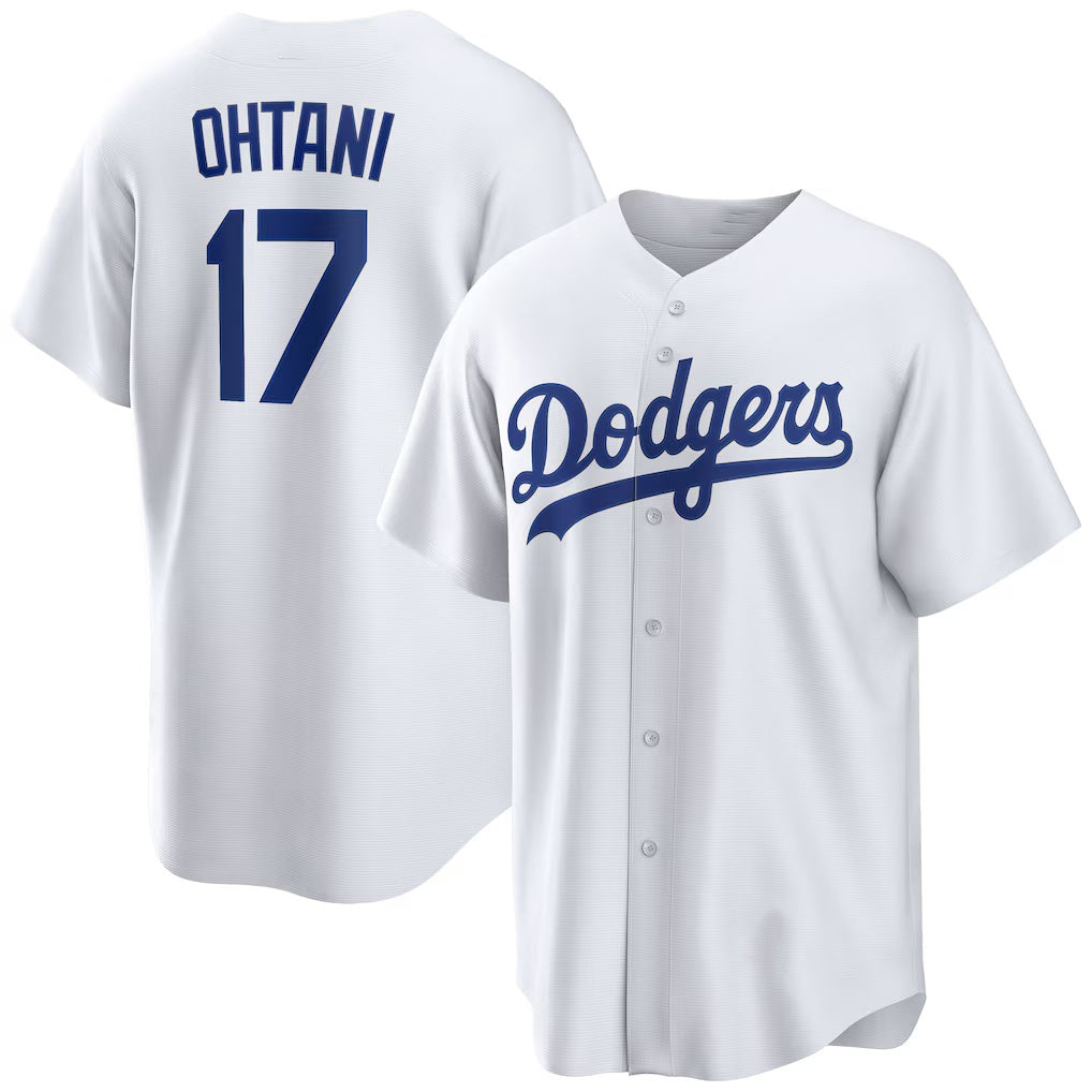 Los Angeles Dodgers #17 Shohei Ohtani White FEDASGOGE Home Replica Player Jersey