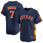 Houston Astros #7 Craig Biggio Player Navy FEDASGOGE Home Limited Stitched Jerseys
