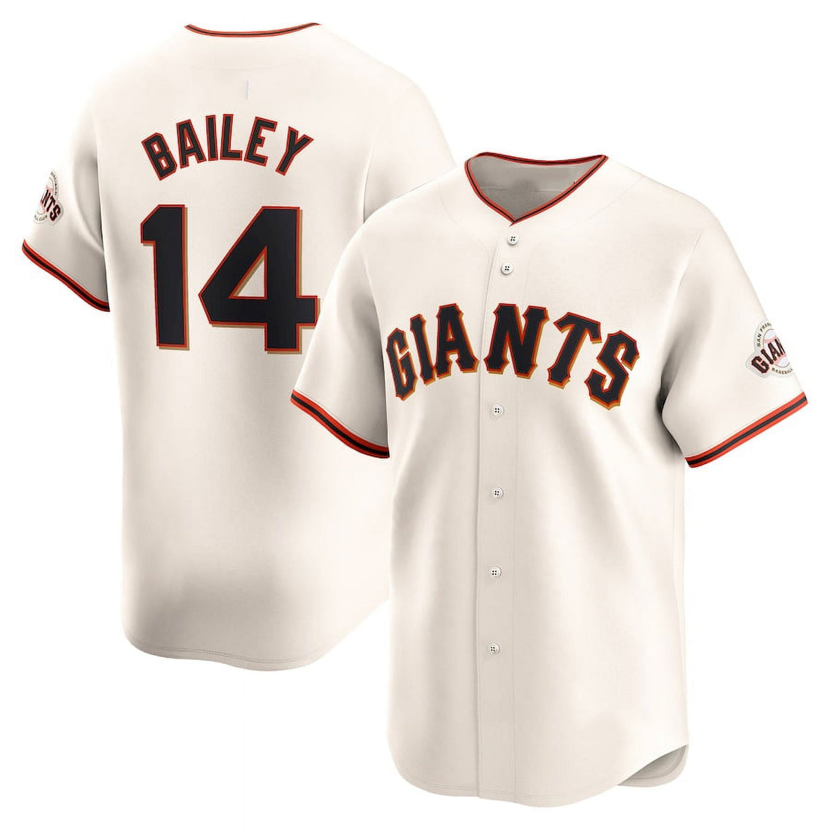 San Francisco Giants #14 Patrick Bailey Cream FEDASGOGE 2024 Home Limited Stitched Jersey