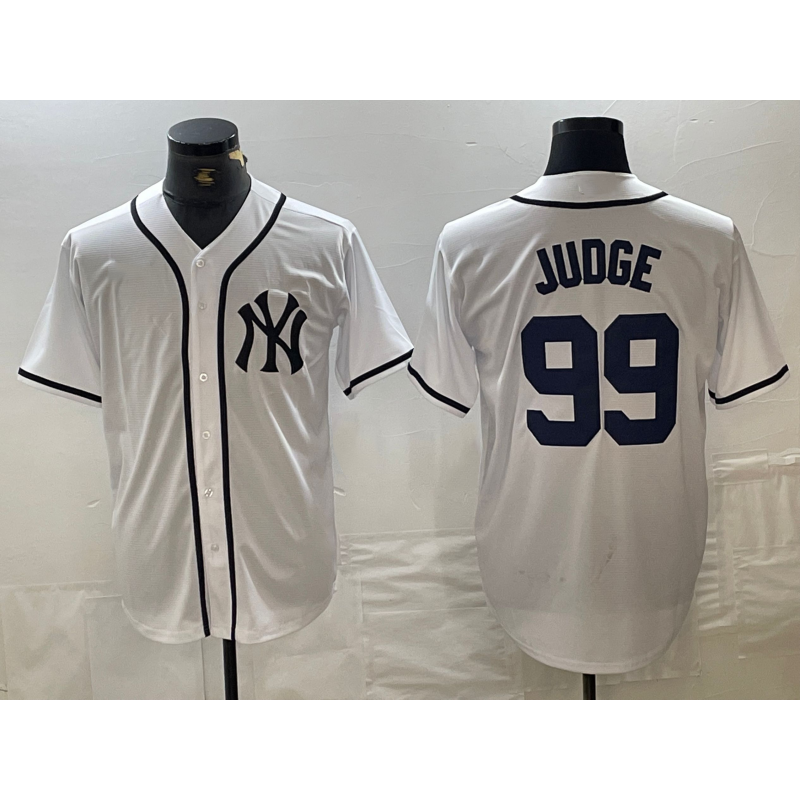 New York Yankees #99 Aaron Judge White FEDASGOGE Fashion Cool Base Jersey