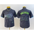 Tampa Bay Rays #56 Randy Arozarena Number Charcoal FEDASGOGE 2024 City Connect Limited Stitched Jersey 2
