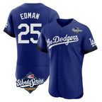 Los Angeles Dodgers #25 Tommy Edman Player Royal FEDASGOGE World Series City Connect Elite Home Stitched Jerseys