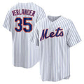 New York Mets #35 Justin Verlander White FEDASGOGE Stitched Cool Base Jersey